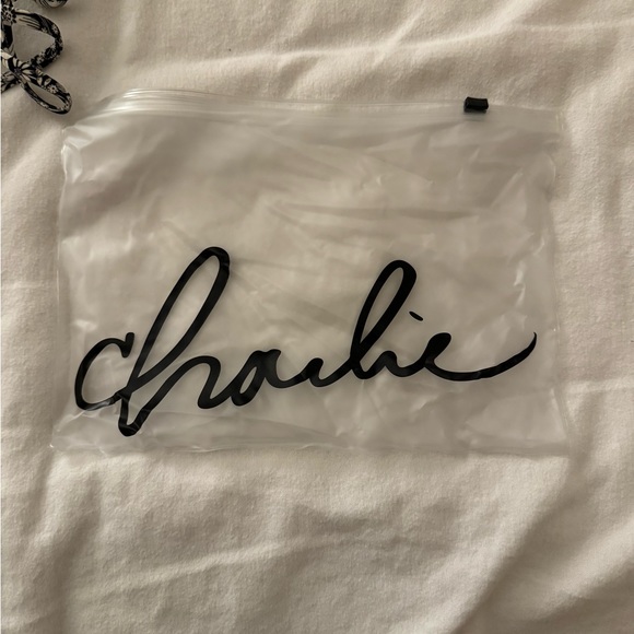 Charlie by Matthew Zink monokini black and white floral print size s/p - Picture 8 of 10